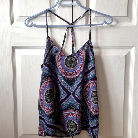 Hollister geometric printed flowy tank